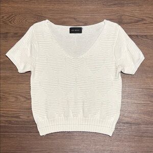 ANIMARI Cream V-Neck Sweater